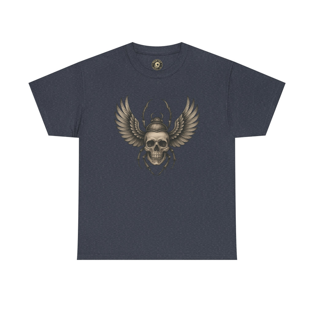 Winged Skull Scarab Shirt – Dark Gothic Beetle Graphic Tee – Gildan 5000 Unisex