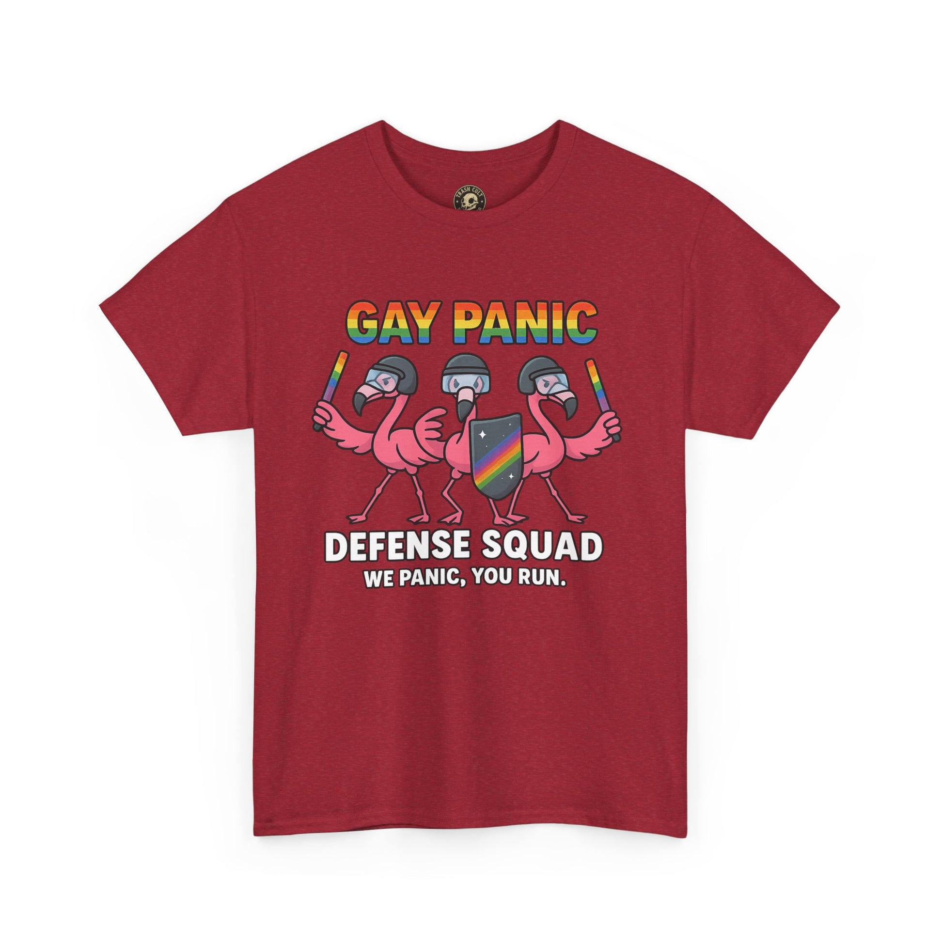 Gay Panic Defense Squad Unisex Heavy Cotton Tee, LGBTQ Pride Tee, Funny Graphic Shirt, Gift for Friends, Summer Fashion