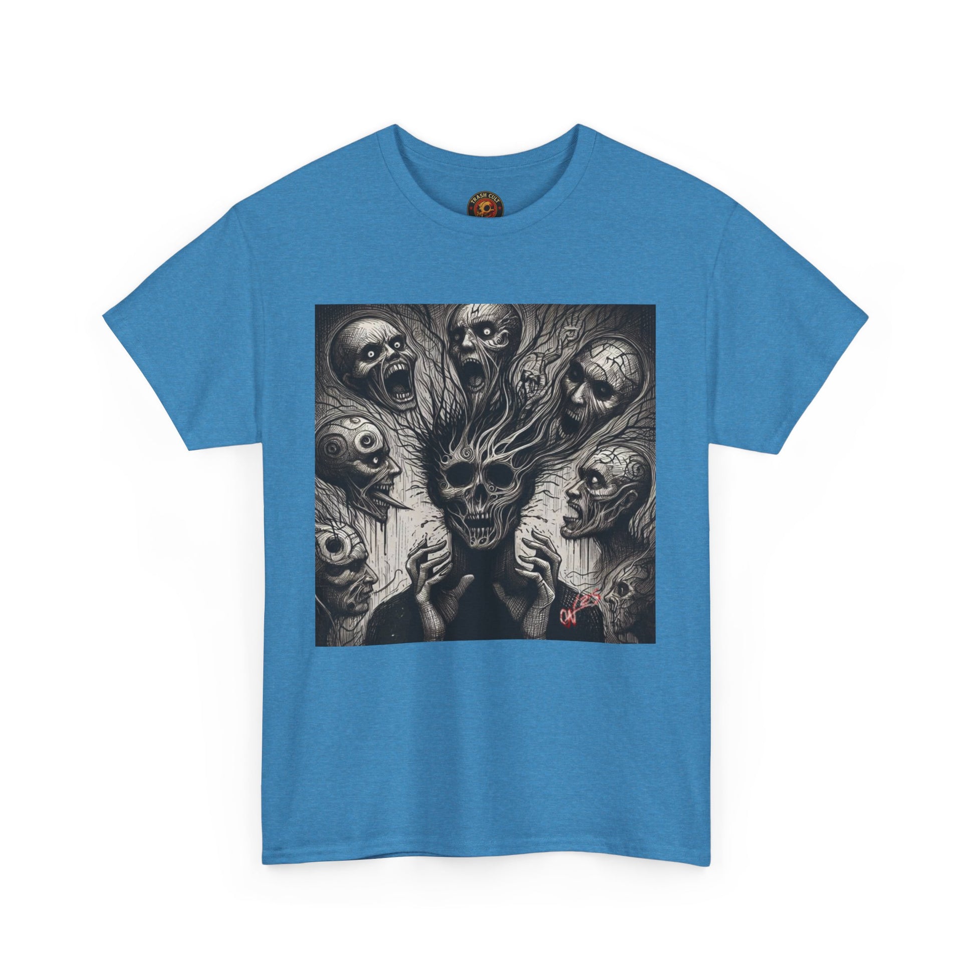 Xian Allen x Trash Cult Shirt – “Voices in the Void” | Horror Skull Scream T-Shirt