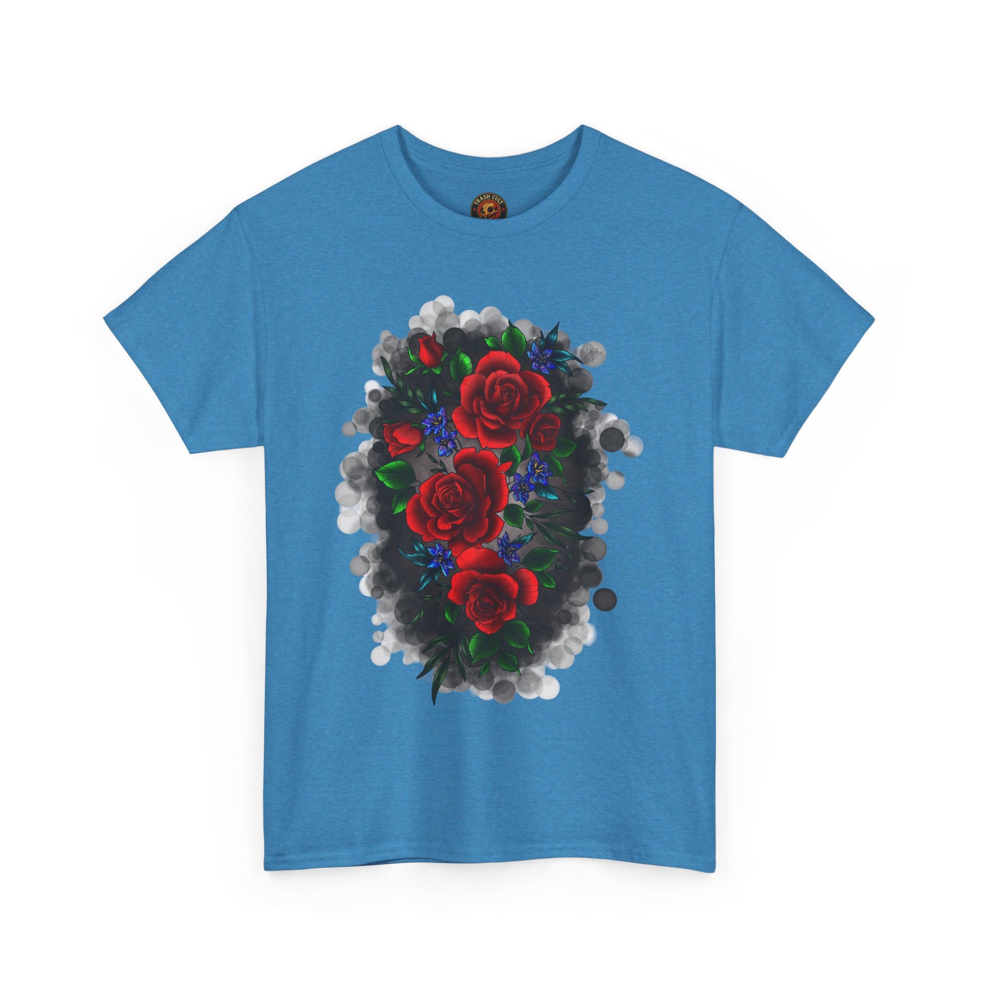 Floral Smoke Tattoo T-Shirt – Lara Davenport x Trash Cult Supply Co. Collab (Gildan 5000)