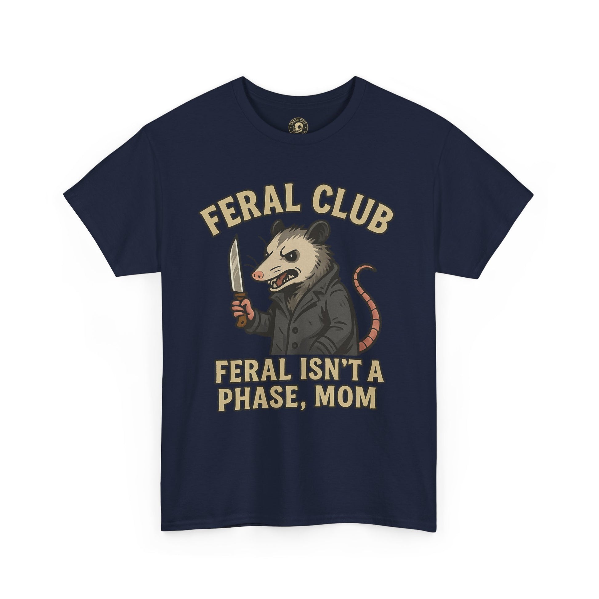Feral Club Tee - Unisex Heavy Cotton Shirt, Funny Graphic T-Shirt, Gift for Mom, Casual Wear, Easygoing Lifestyle