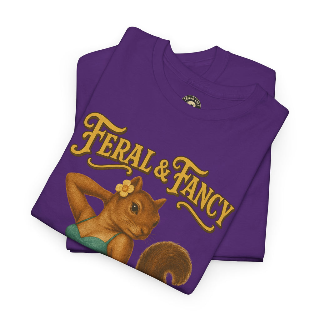 Feral & Fancy Pin-Up Squirrel Shirt – Vintage 1950s Style | Trash Cult Supply Co | Gildan 5000