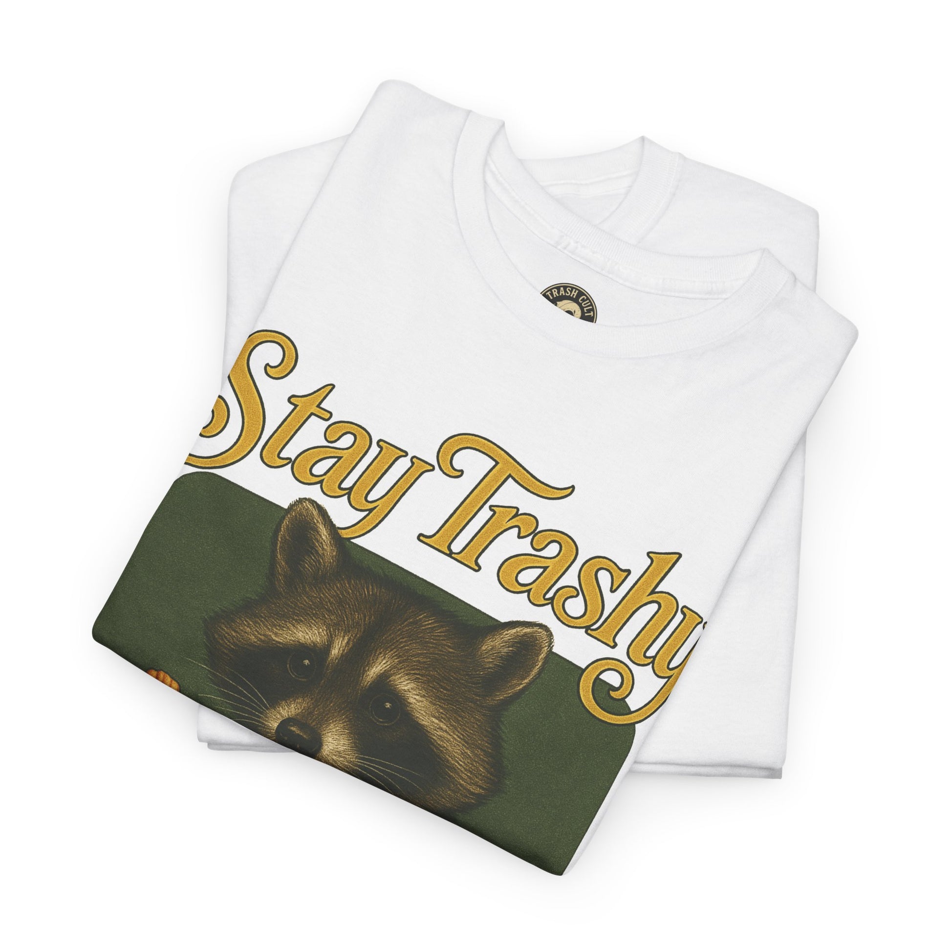Stay Trashy Raccoon T-Shirt – Vintage-Style Cute Trash Panda | Trash Cult Supply Co | Gildan 5000
