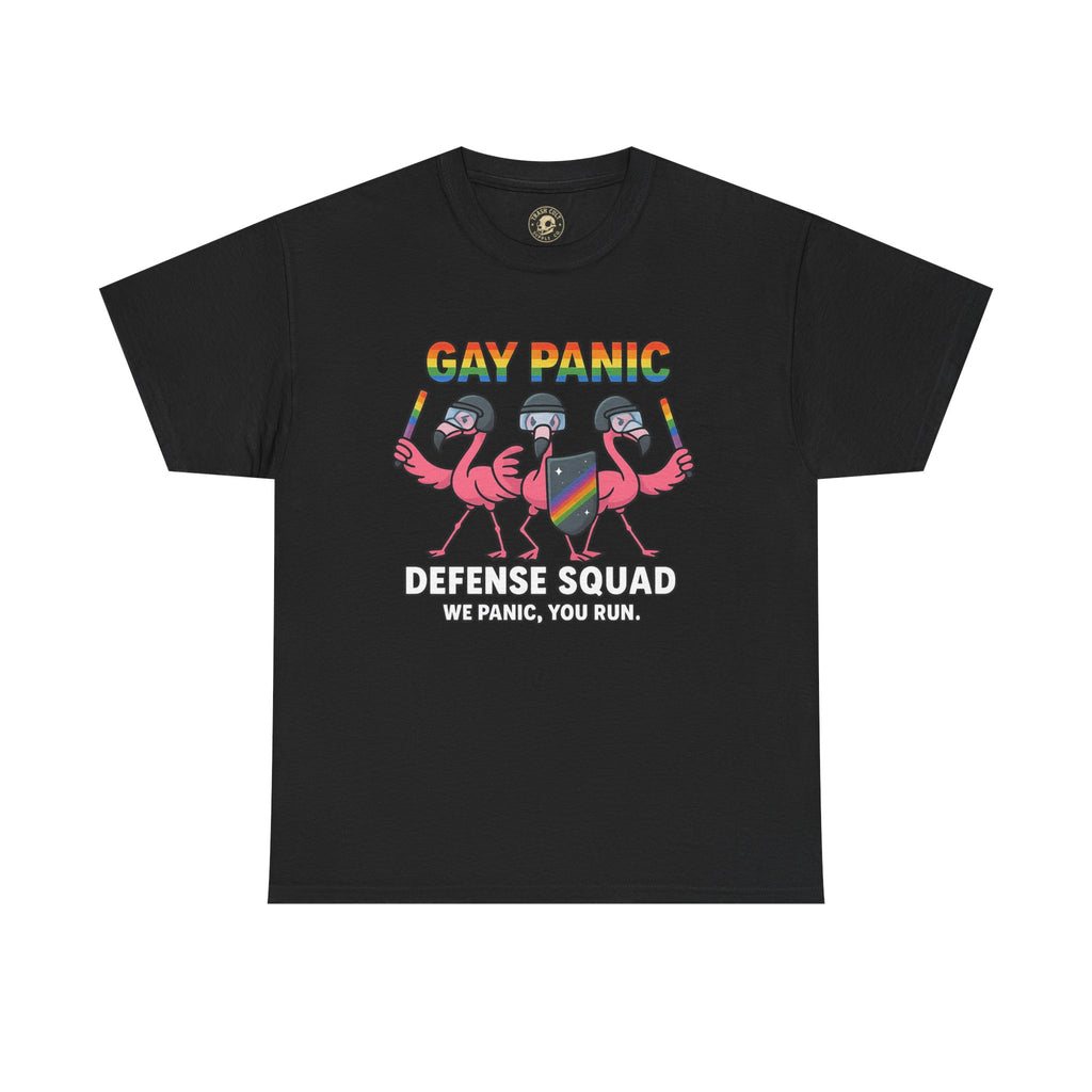 Gay Panic Defense Squad Unisex Heavy Cotton Tee, LGBTQ Pride Tee, Funny Graphic Shirt, Gift for Friends, Summer Fashion