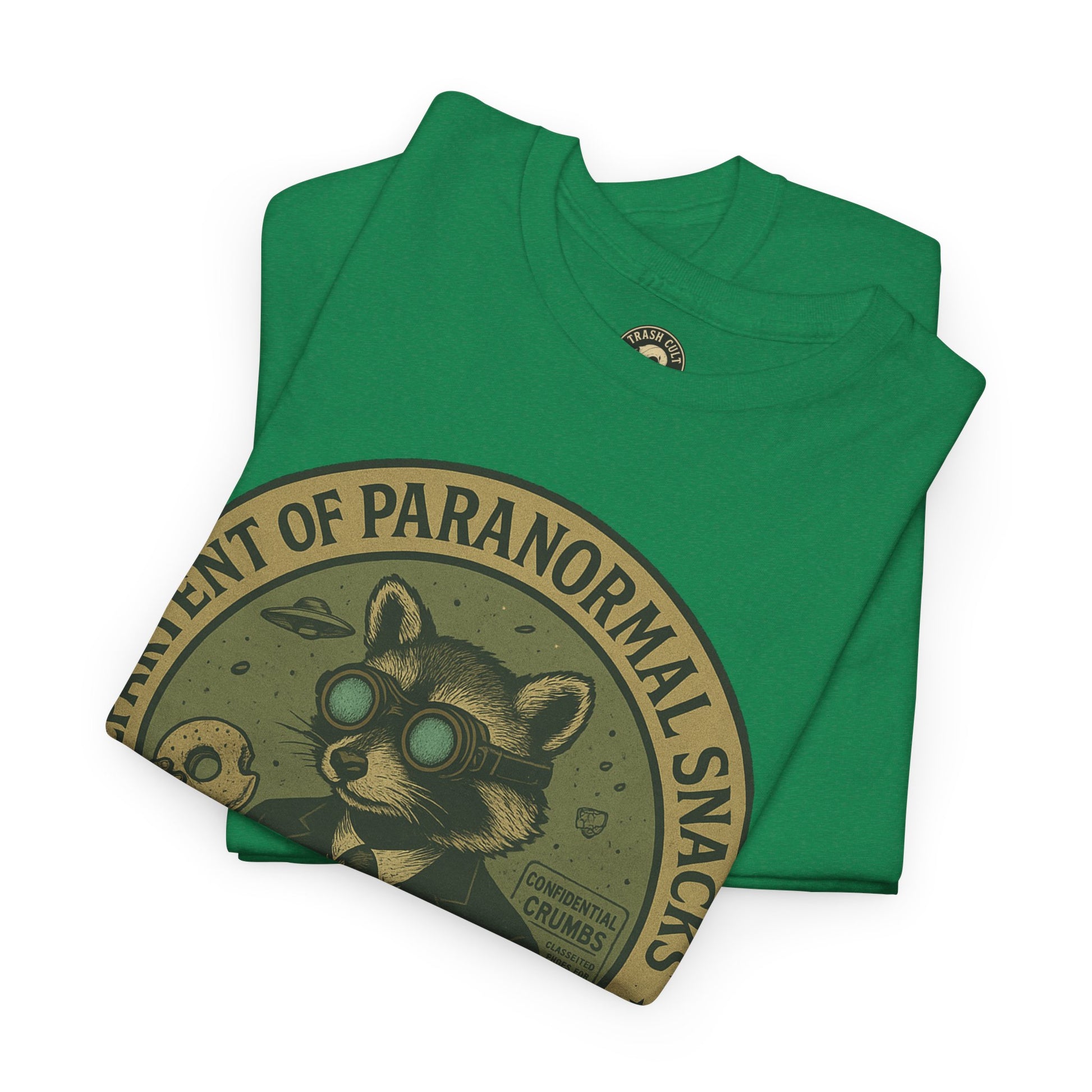 Department of Paranormal Snacks Shirt – Trash Cult Supply Co – Vintage Cryptid Division Tee – Gildan 5000