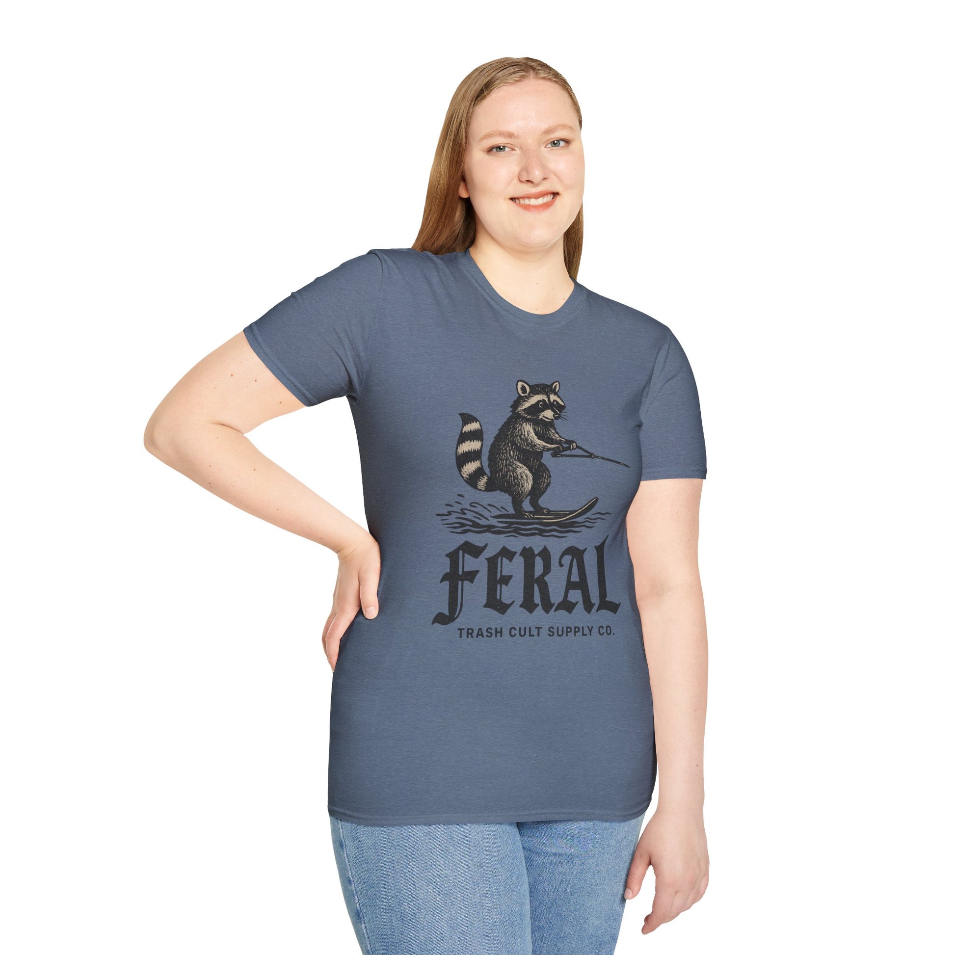 Feral Water Skiing Raccoon Vintage Shirt – Trash Cult Supply Co. | Gildan 2000 Softstyle