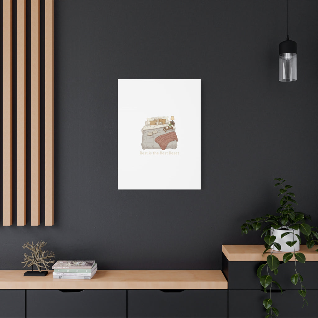 Rest is the Best Reset Canvas | sleepy humor, restful vibes