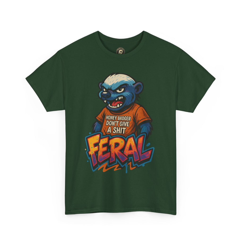 Feral Graphic Tee, Unisex Heavy Cotton T-Shirt for Casual Wear, Gift for Animal Lovers, Unique Streetwear, Funny Graphic Shirt
