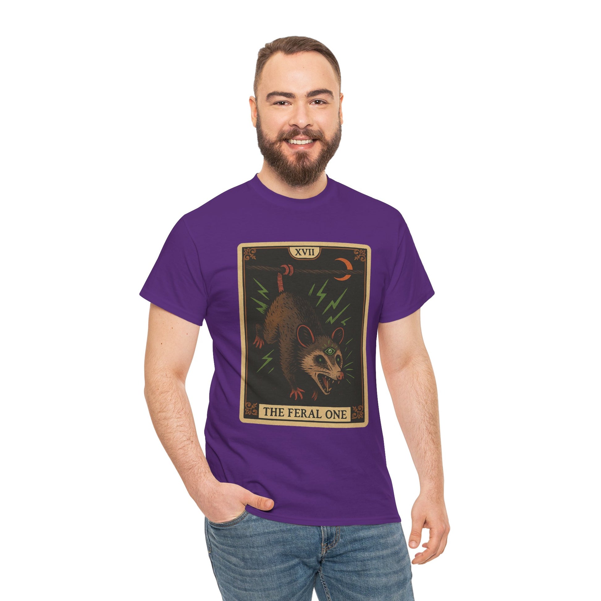 Feral One Graphic Tee - Quirky Unisex T-Shirt, Vintage Inspired, Animal Art, Casual Wear, Gifts for Him/Her