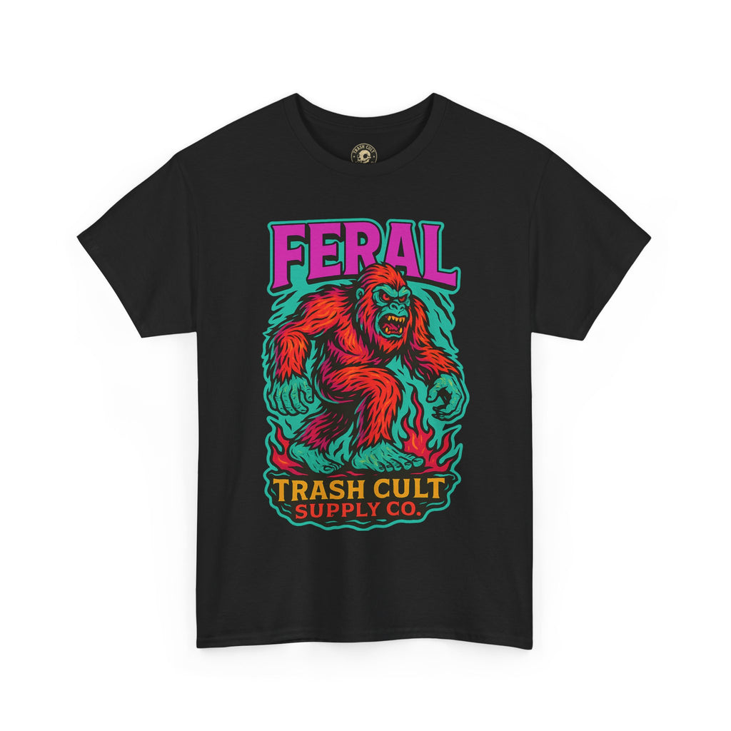 FERAL Bigfoot Shirt – Trashcore Bold Colors | Trash Cult Supply Co | Gildan 5000 Tee