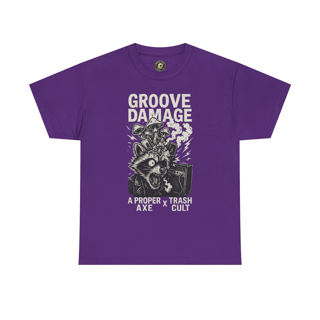 Groove Damage T-Shirt – A Proper Axe x Trash Cult Collab – Stoner Groove Punk Shirt
