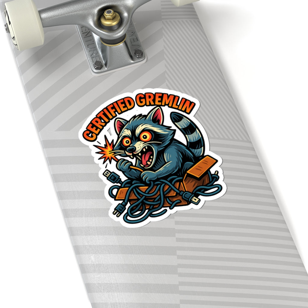 Certified Gremlin Kiss-Cut Stickers | Fun Decor, Laptop Accessories, Gift for Gamers & Tech Lovers, Party Favors, Retro Vibe