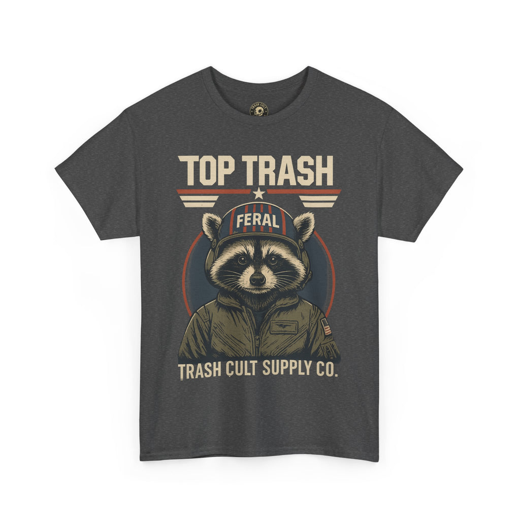 Feral Top Trash Raccoon Pilot Shirt – Trash Cult Supply Co. Parody Tee