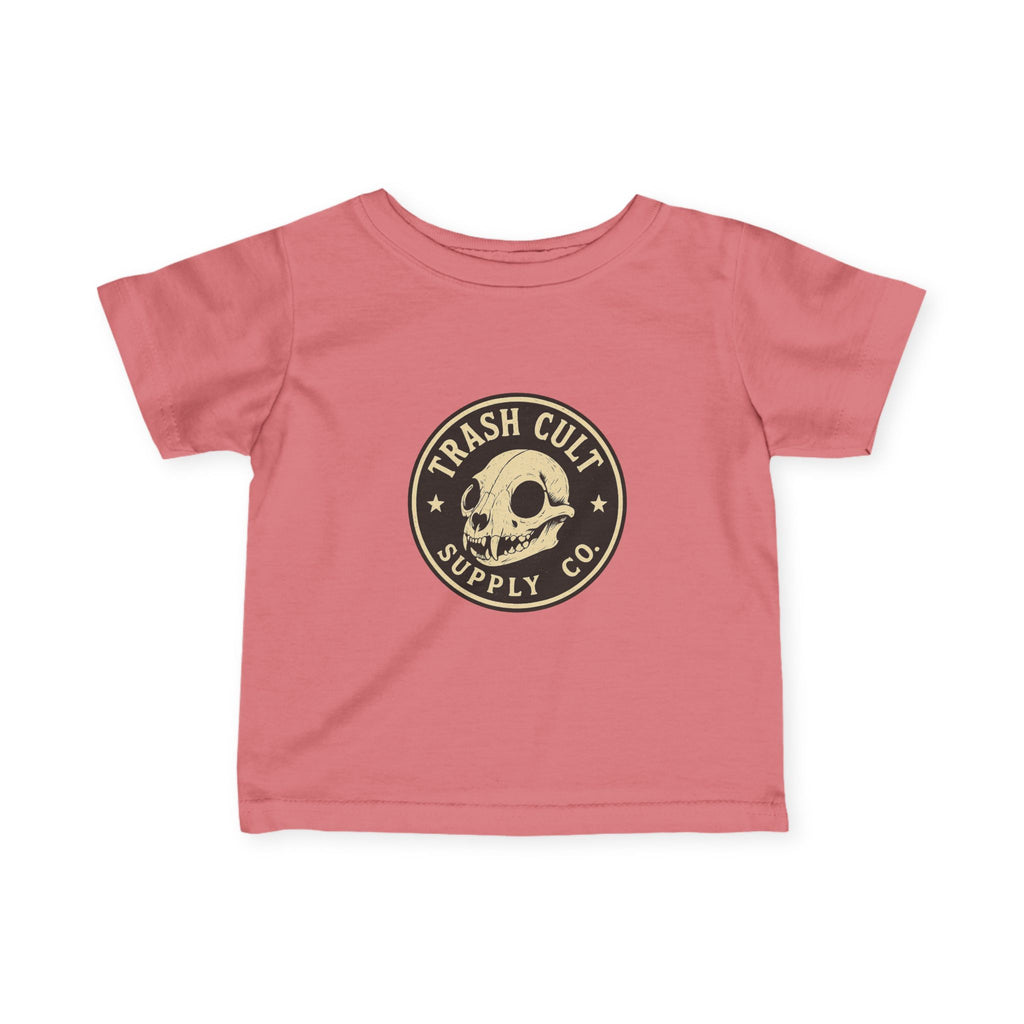 Trash Cult Skull Infant Tee, Baby T-Shirt, Unisex Baby Top, Cute Skull Baby Clothes, Edgy Infant Apparel, Trendy Newborn Gift