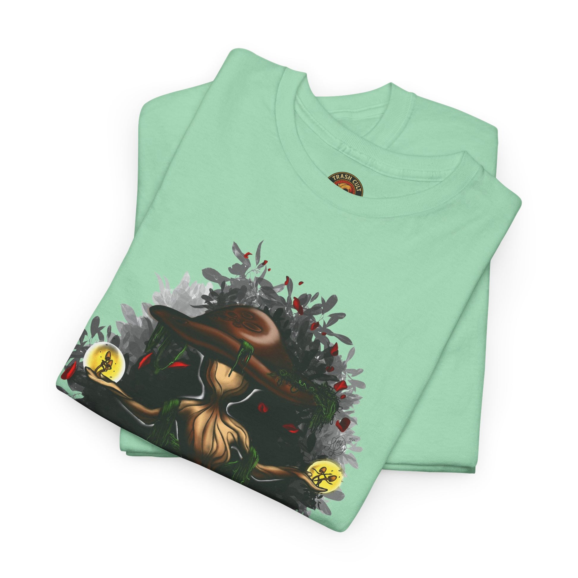 Mushroom Spirit T-Shirt – Lara Davenport x Trash Cult Supply Co. Collab (Gildan 5000)