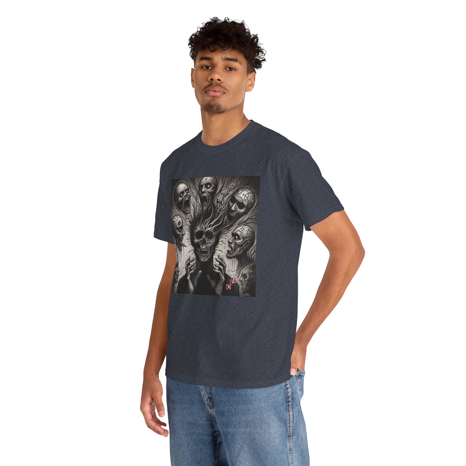 Xian Allen x Trash Cult Shirt – “Voices in the Void” | Horror Skull Scream T-Shirt