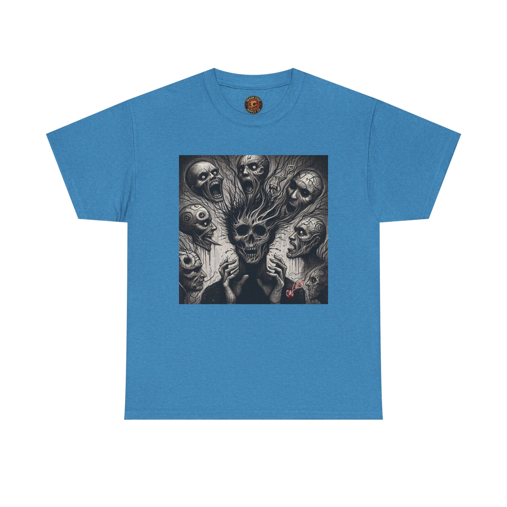 Xian Allen x Trash Cult Shirt – “Voices in the Void” | Horror Skull Scream T-Shirt