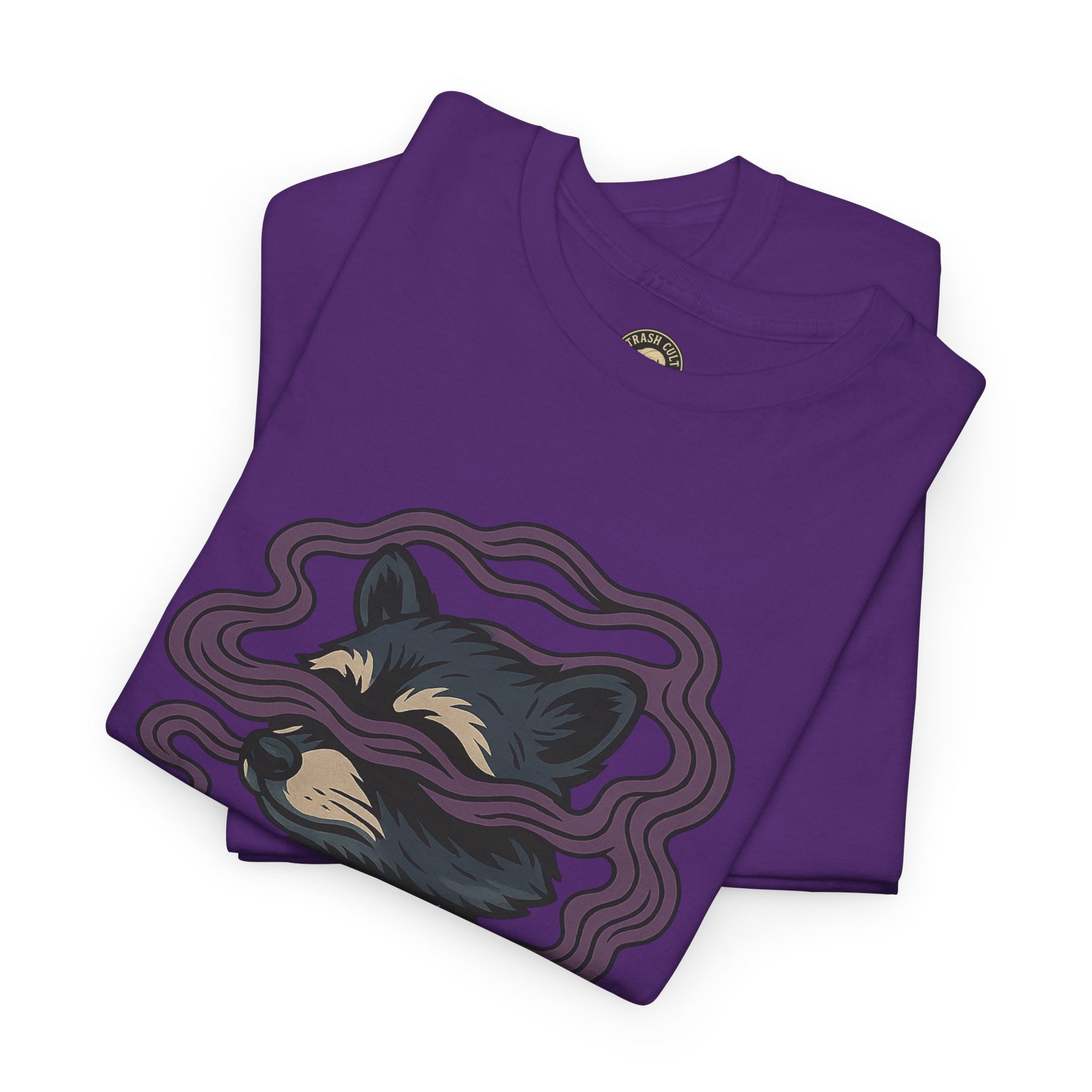 Suited Raccoon Smoke Design – Trash Cult Supply Co | Bold Graffiti Tattoo Tee