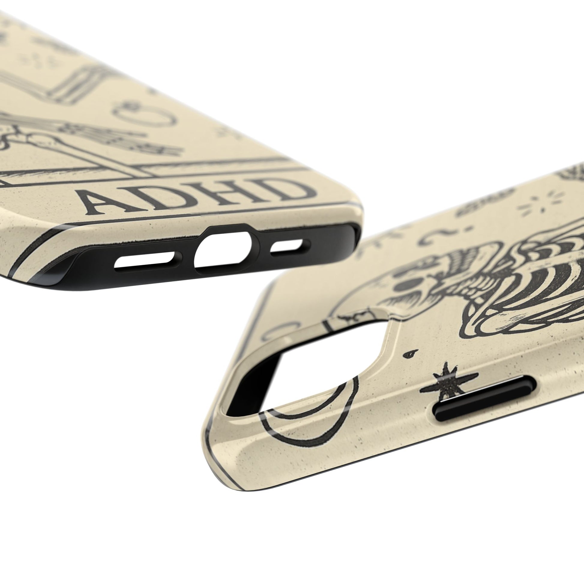 Skeleton ADHD Phone Cases, Unique Phone Cover, Funny ADHD Gift, Quirky Skeleton Design, Cool Accessories for Everyone