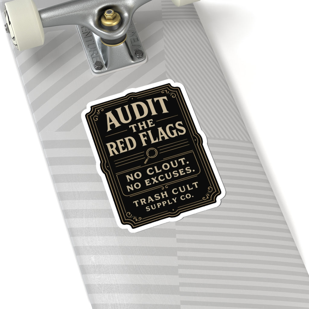 Audit the Red Flags Sticker – Vintage Vigilante | Trash Cult Supply Co.