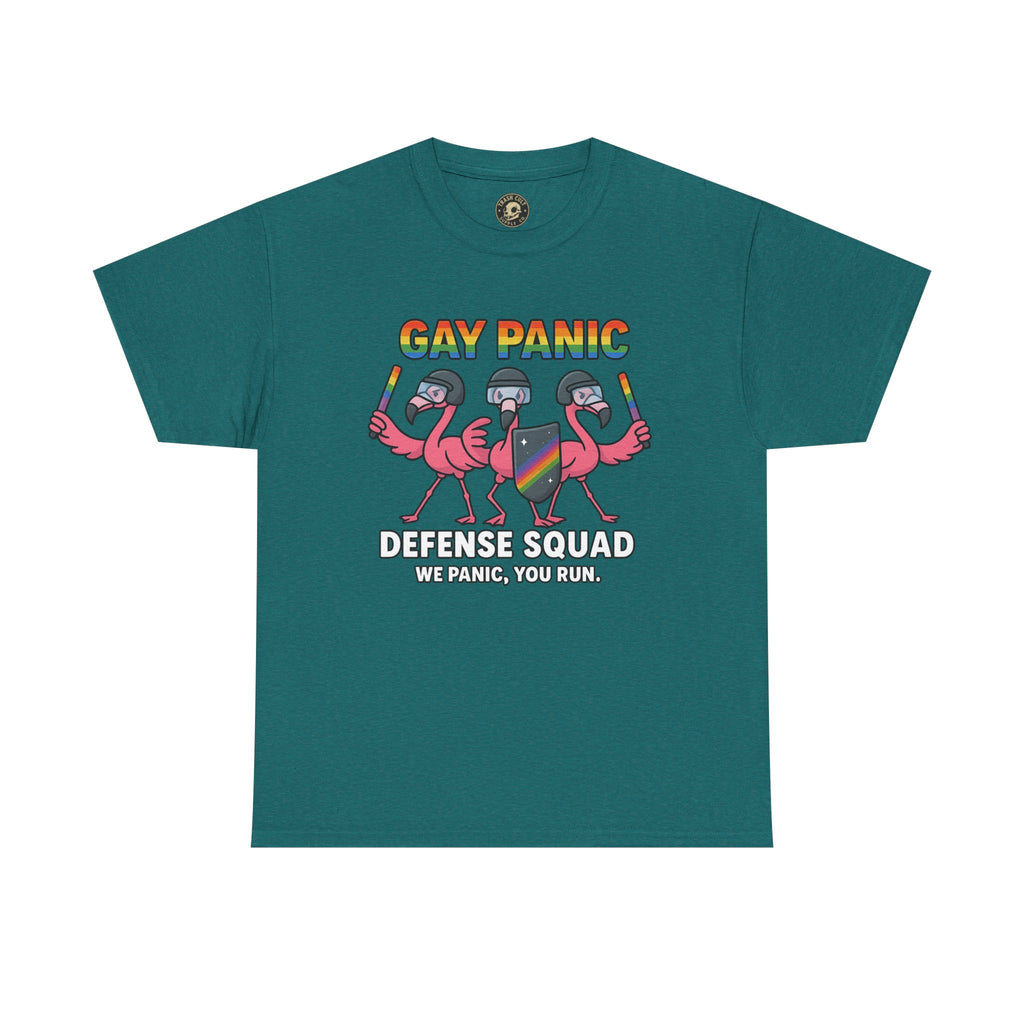 Gay Panic Defense Squad Unisex Heavy Cotton Tee, LGBTQ Pride Tee, Funny Graphic Shirt, Gift for Friends, Summer Fashion