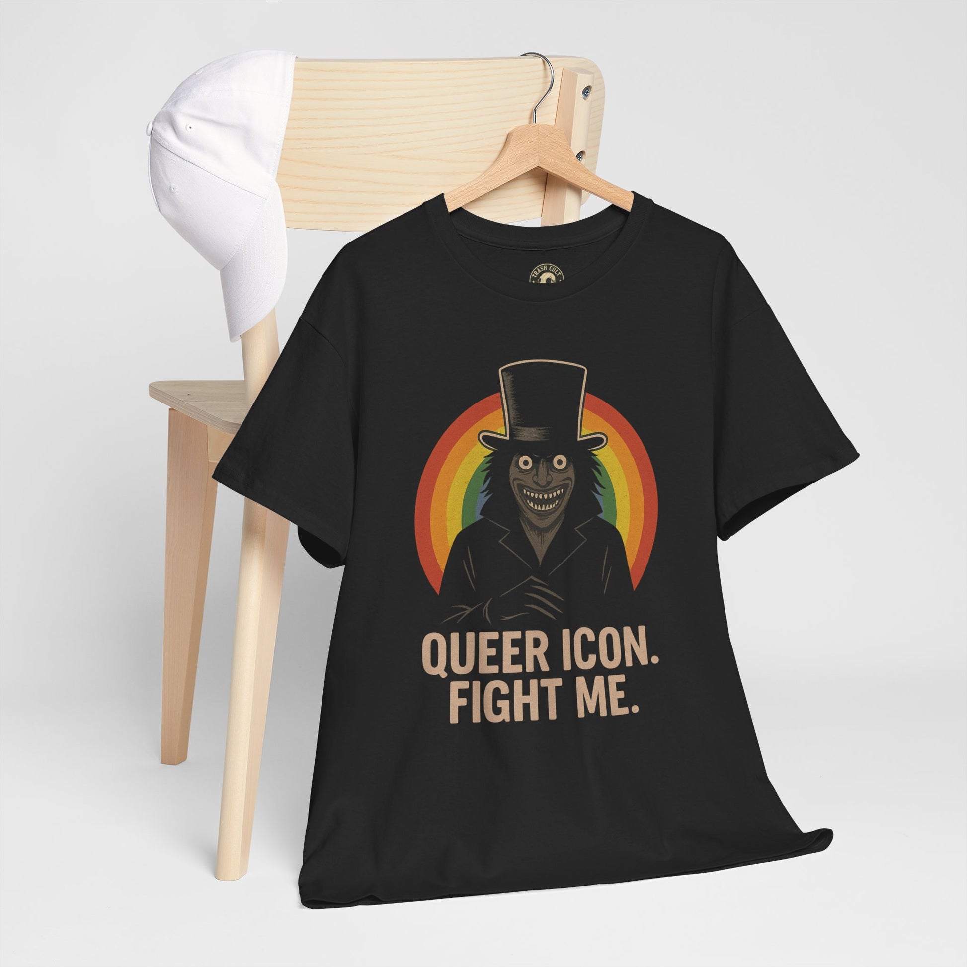 Queer Icon Fight Me Shirt – Babadook Parody Pride Tee – Funny LGBTQ Horror Graphic – Gildan 5000