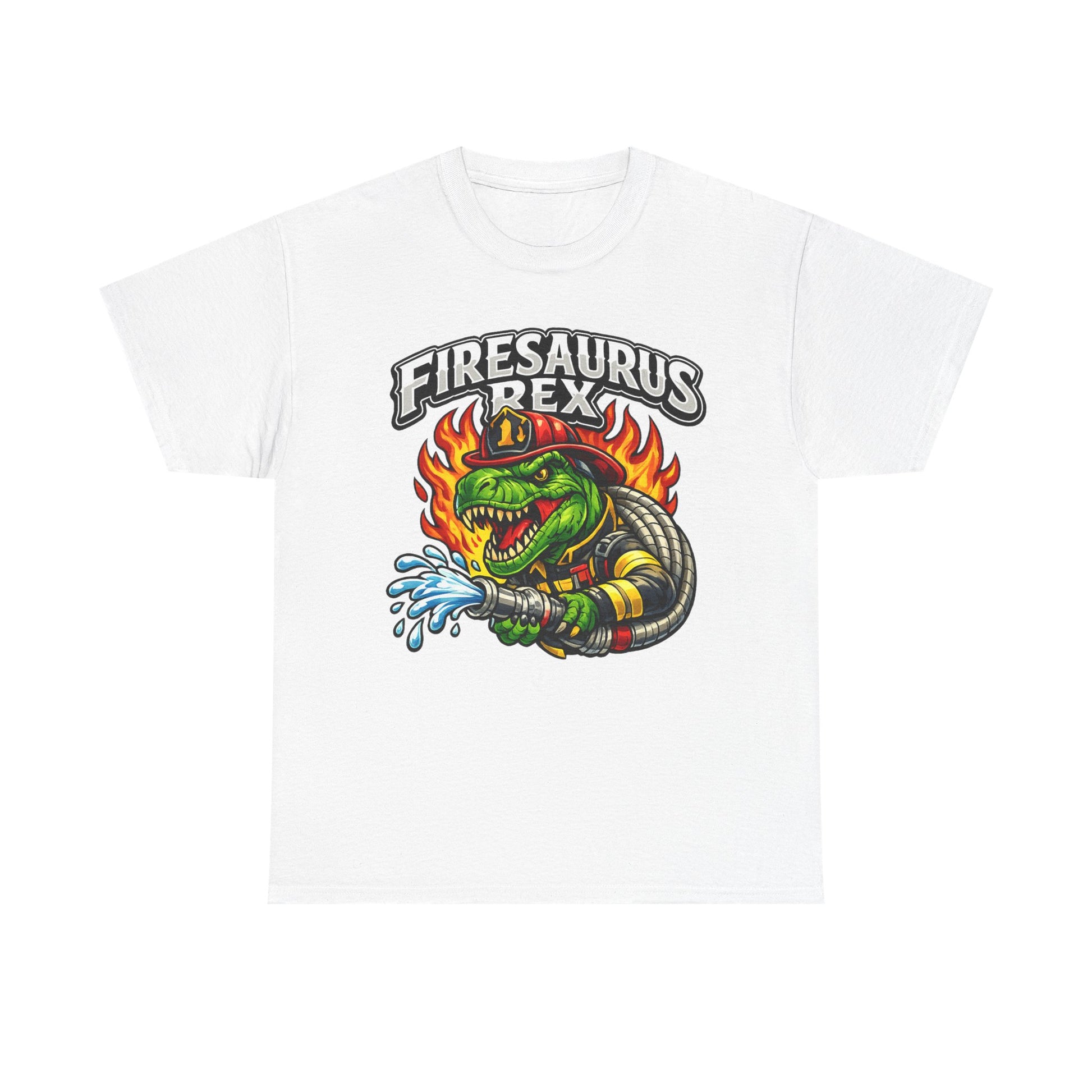 Firesaurus Rex T-Shirt — Funny Firefighter Dinosaur Tee
