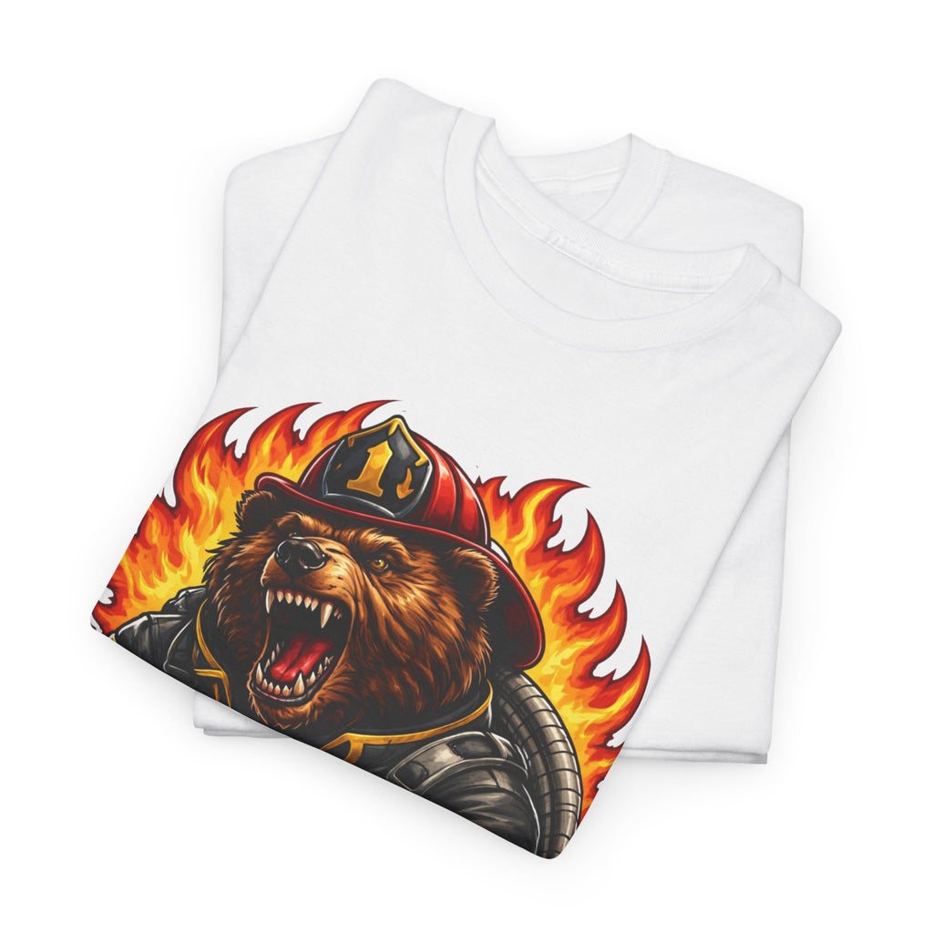 Firefighter Bear T-Shirt – Brave Fireman Graphic Tee