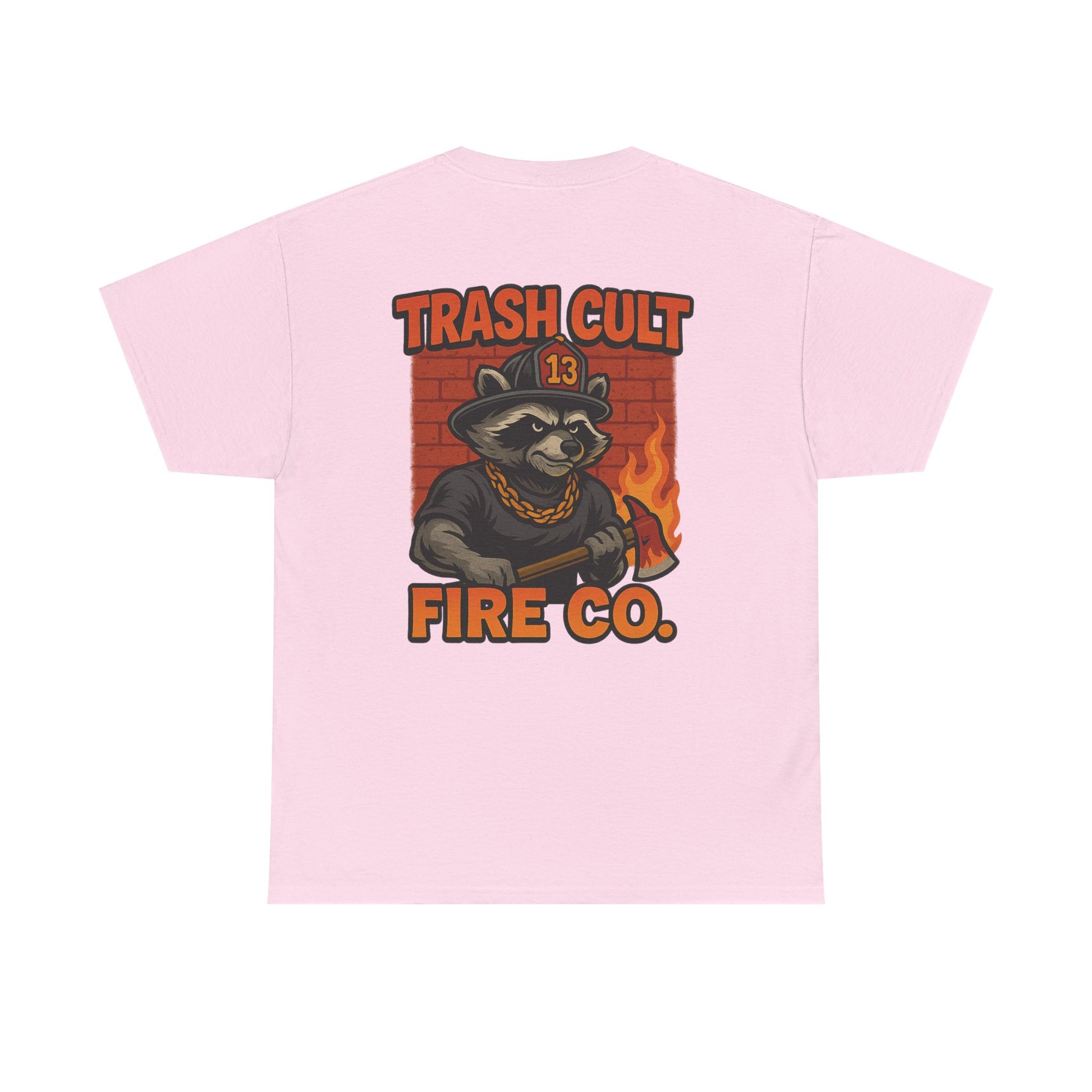 Trash Cult Fire Co. Unisex Tee - Quirky Raccoon Design, Fun Gift, Casual Wear, Firefighter Humor, Unique Apparel