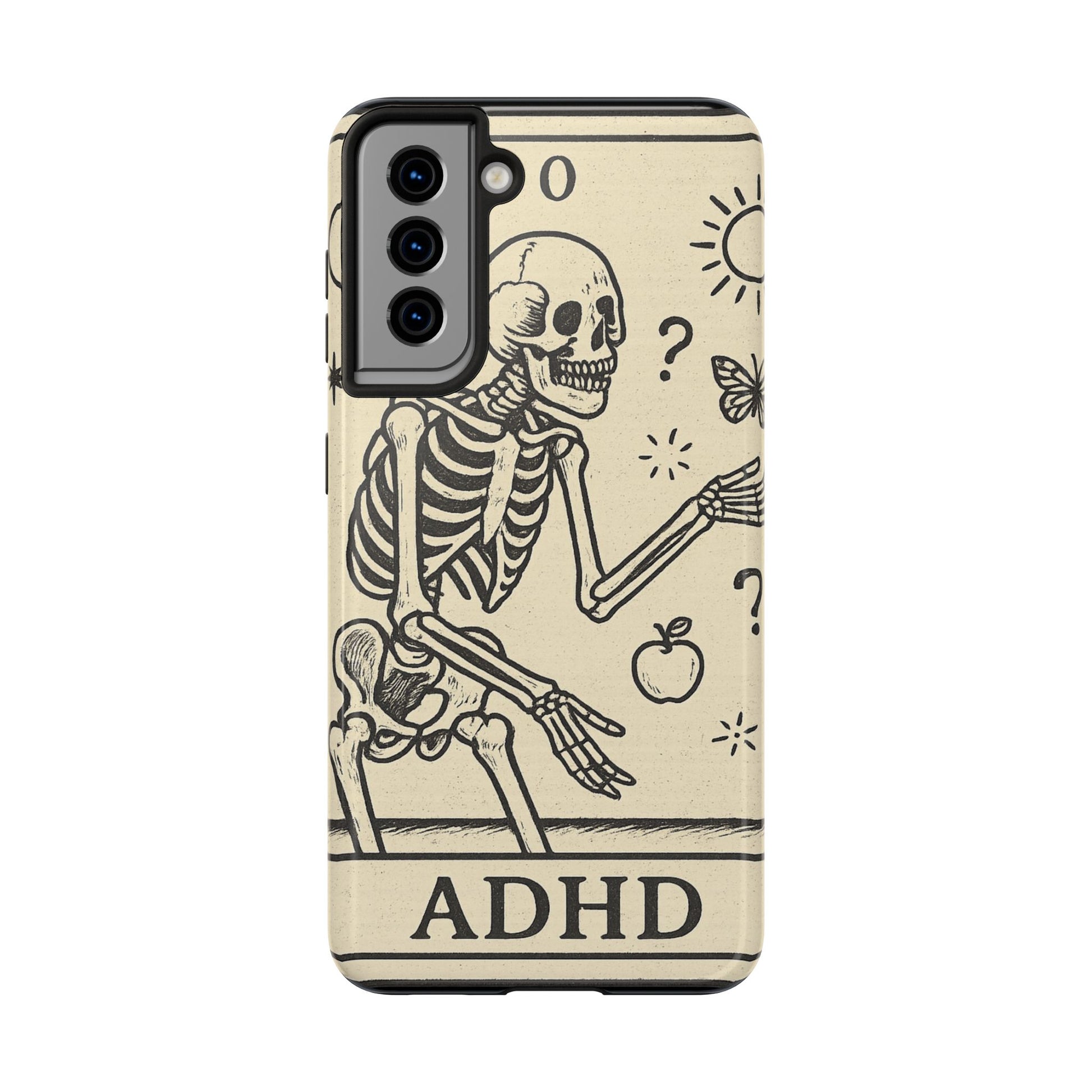 Skeleton ADHD Phone Cases, Unique Phone Cover, Funny ADHD Gift, Quirky Skeleton Design, Cool Accessories for Everyone