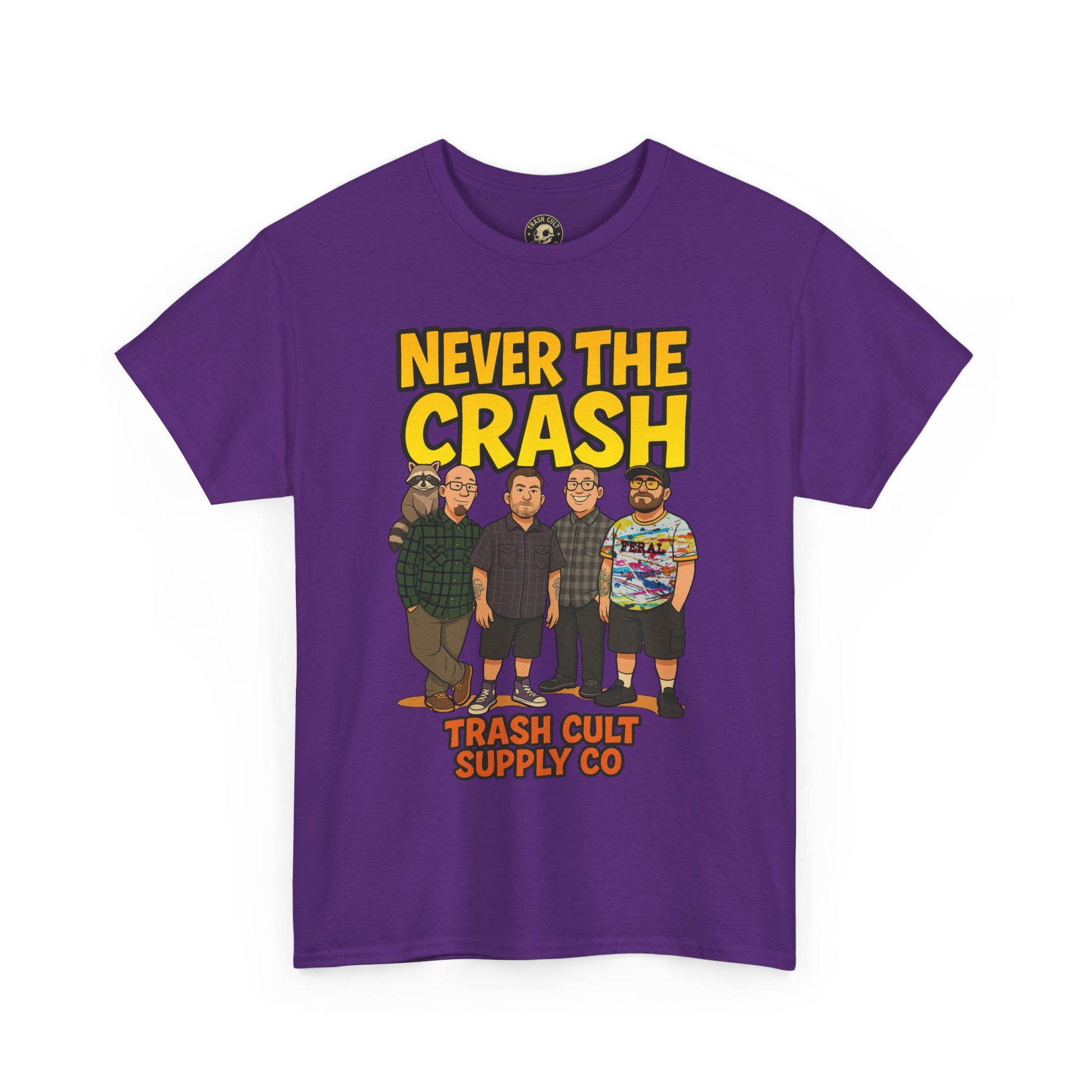 Never The Crash Band Shirt – Bold Graffiti Logo Tee - EXCLUSIVE | Gildan 5000