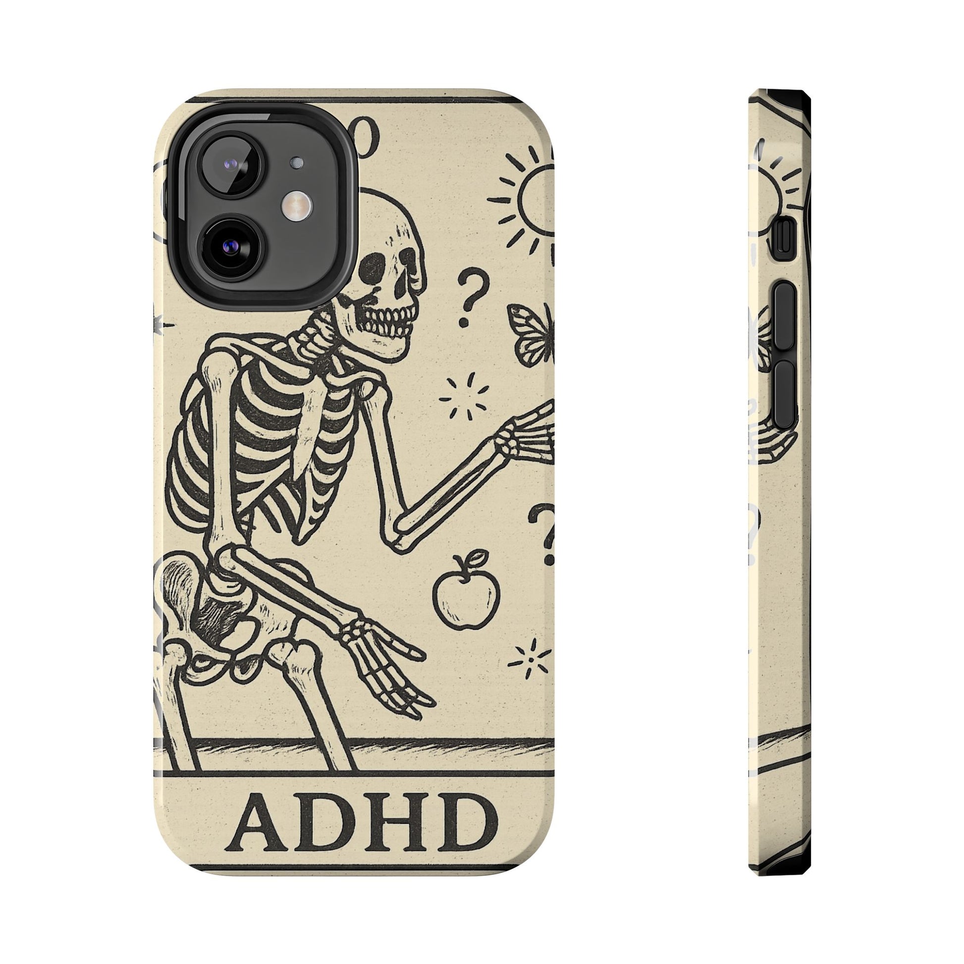 Skeleton ADHD Phone Cases, Unique Phone Cover, Funny ADHD Gift, Quirky Skeleton Design, Cool Accessories for Everyone
