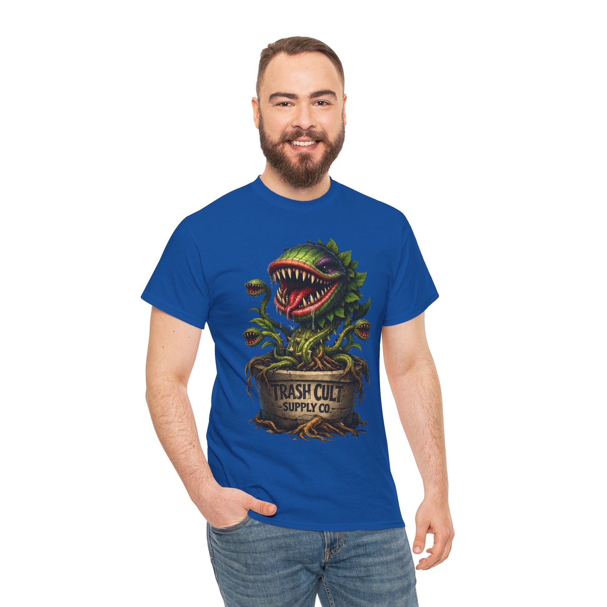 Carnivorous Plant Graphic Tee — "Trash Cult Supply Co." Potted Monster Shirt