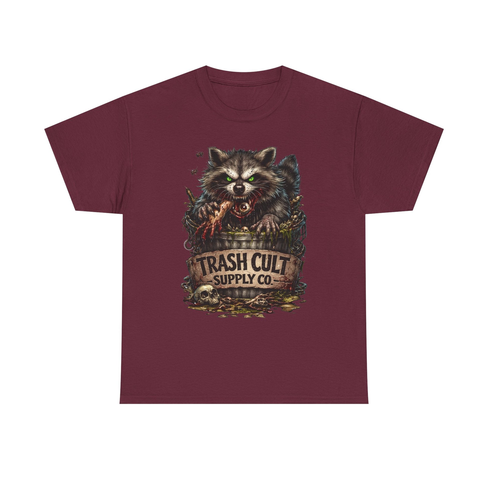 Raccoon 'Trash Cult Supply Co.' Graphic Tee — Vintage Grunge Animal Streetwear