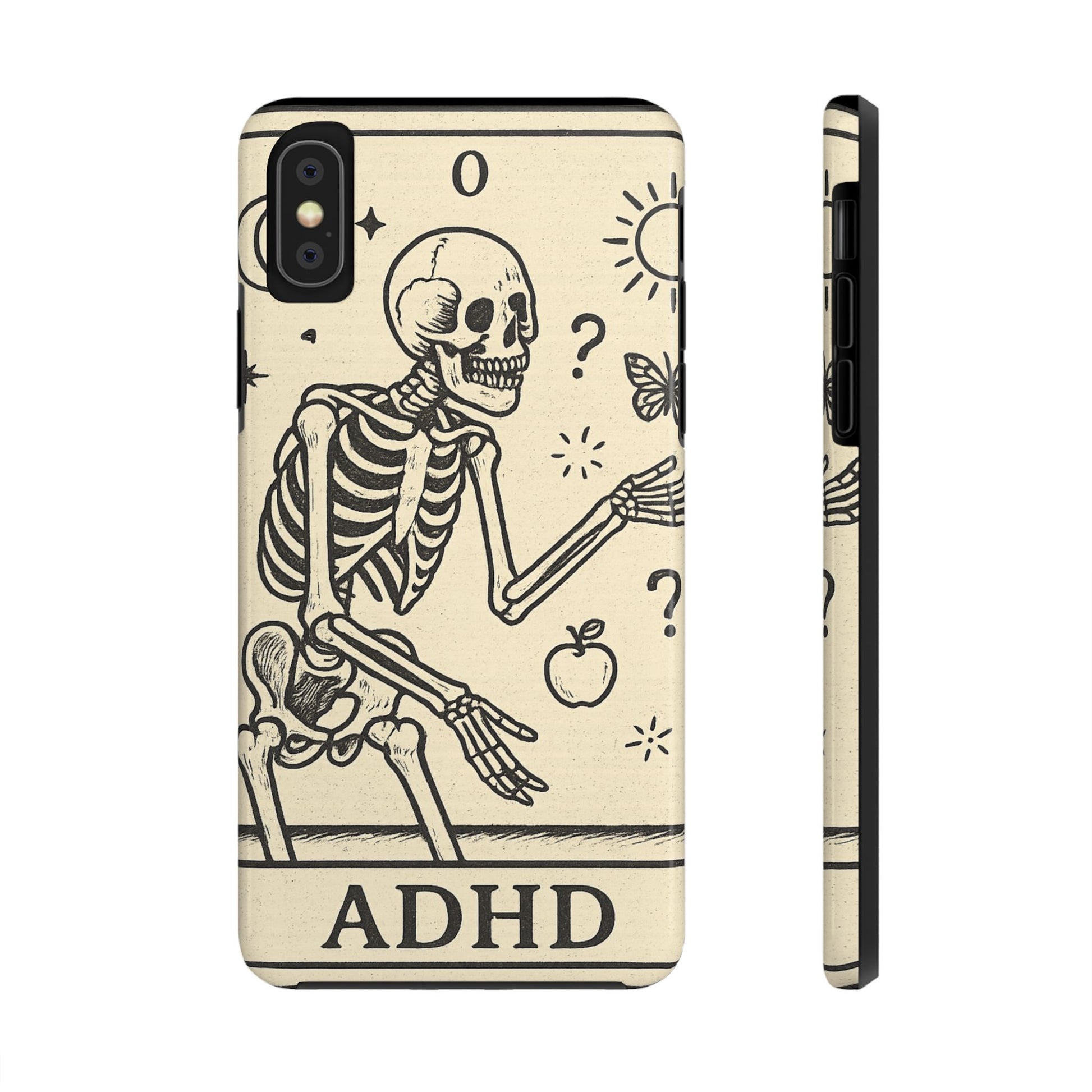 Skeleton ADHD Phone Cases, Unique Phone Cover, Funny ADHD Gift, Quirky Skeleton Design, Cool Accessories for Everyone