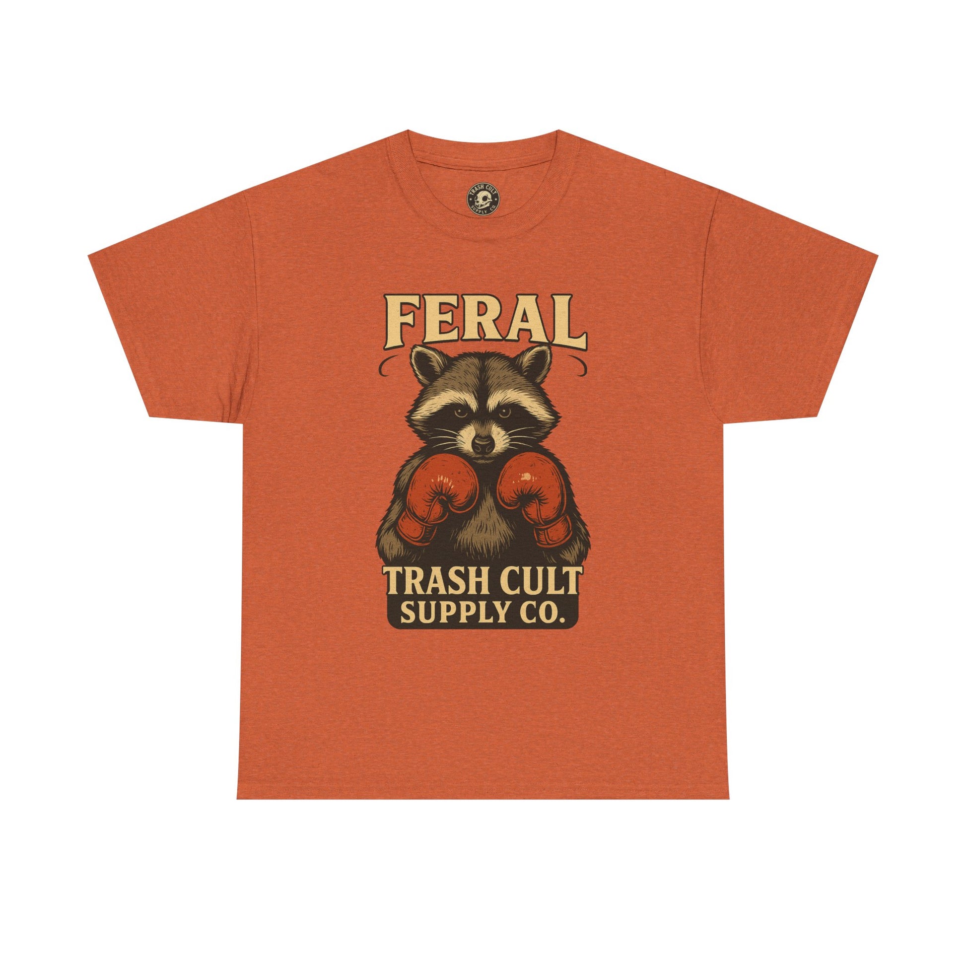 Feral Raccoon Tee - Unisex Heavy Cotton Tee, Cute Animal Shirt, Trendy Graphic Tee, Fun Gift for Animal Lovers, Casual Everyday Wear