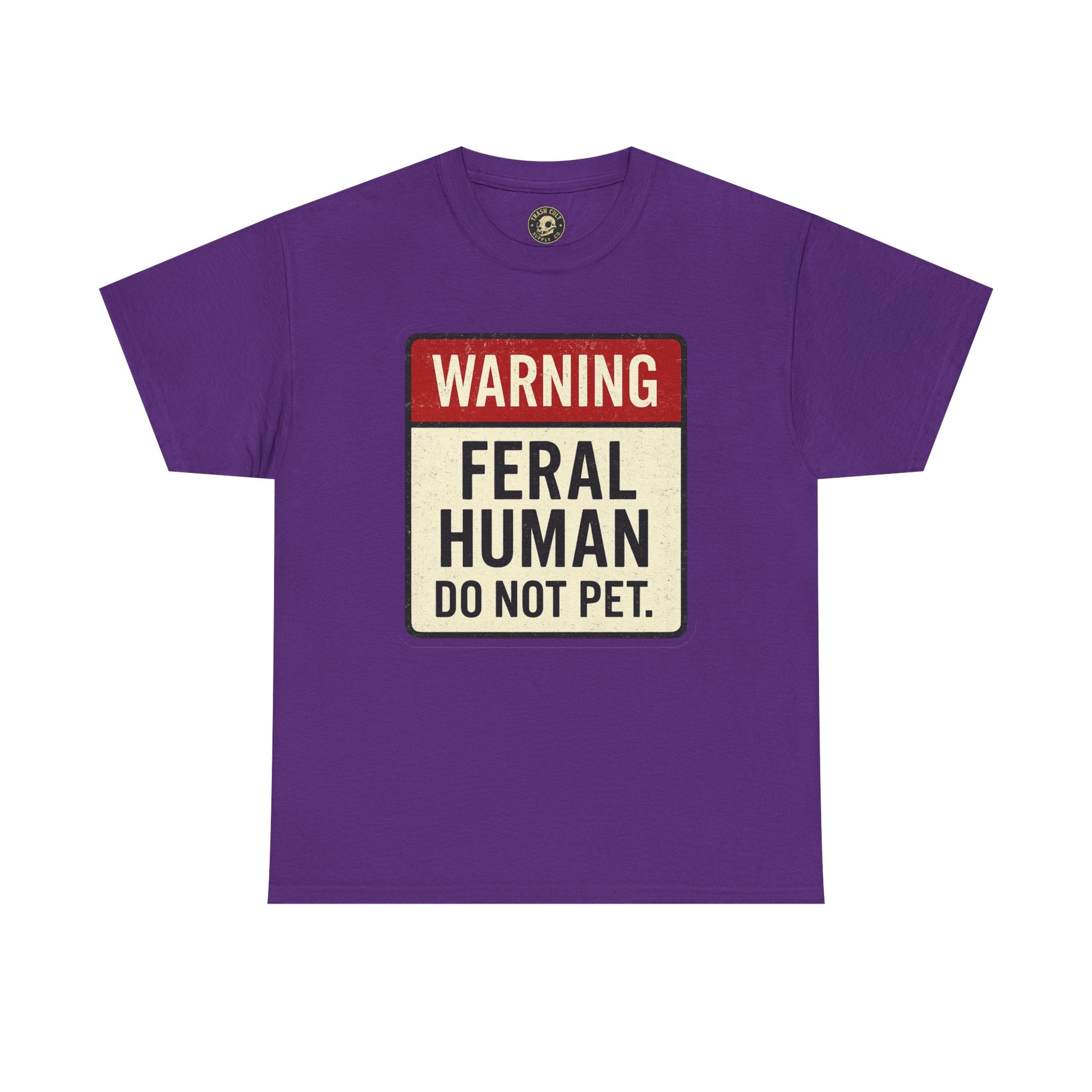 Warning Feral Human Tee: Unisex Humorous Cotton Shirt, Gift for Animal Lovers, Funny Tee, Unique Statement Apparel, Casual Wear, [...]