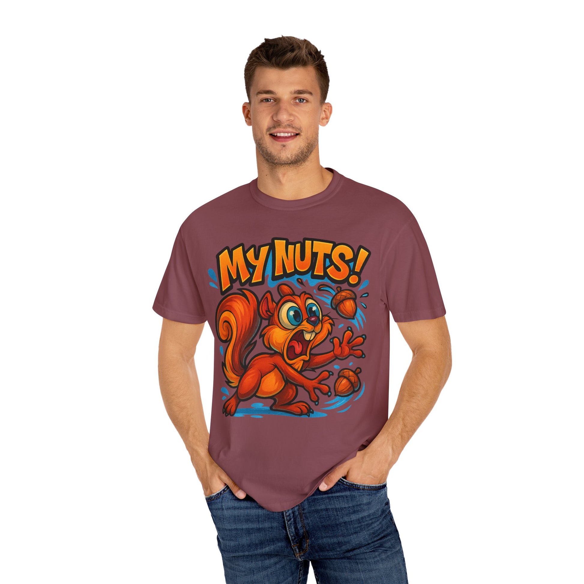 My Nuts! Squirrel Shirt – Funny New School Tattoo Style Tee | Gildan 5000