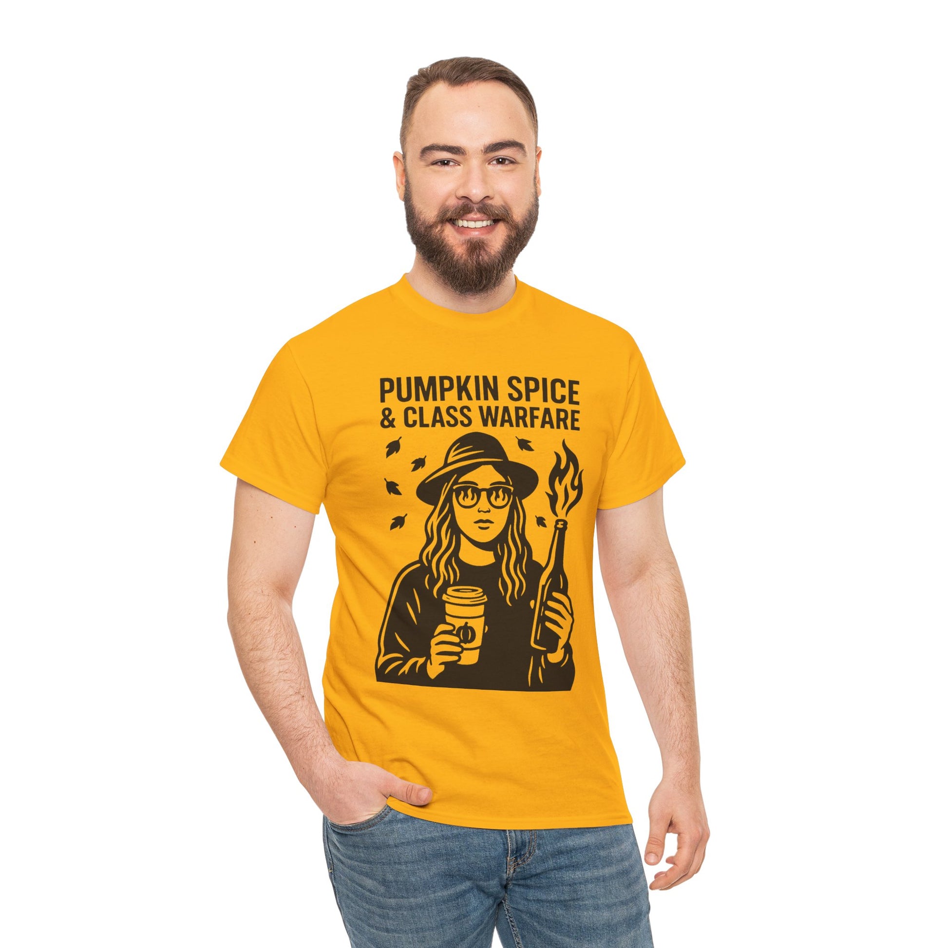 Pumpkin Spice & Class Warfare Shirt – Fall Riot Girl Graphic Tee – Fall of Humanity Collection – Trash Cult Supply Co.