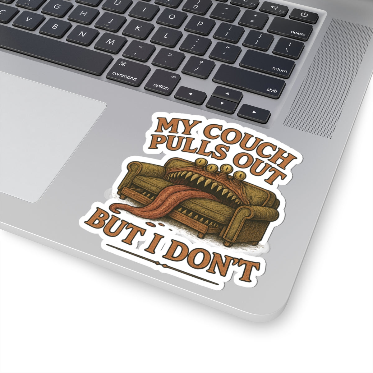 Funny Couch Sticker, Hilarious Home Decor, Laptop Sticker, Gift for Couch Lovers, Quirky Wall Art