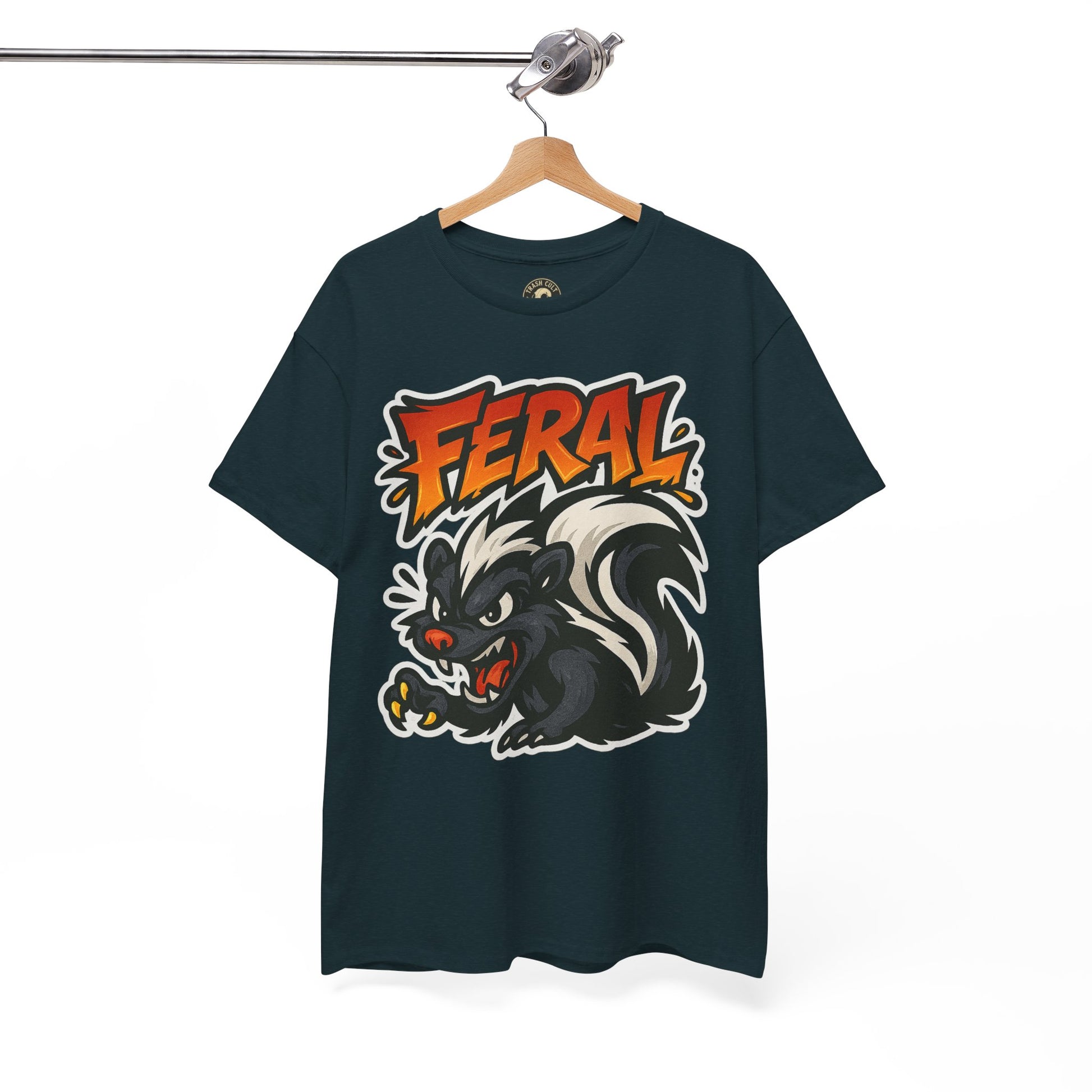 Feral  Skunk Graphic Tee, Cool T-Shirt, Streetwear Style, Unique Gift, Animal Lover Apparel, Fun Casual Wear