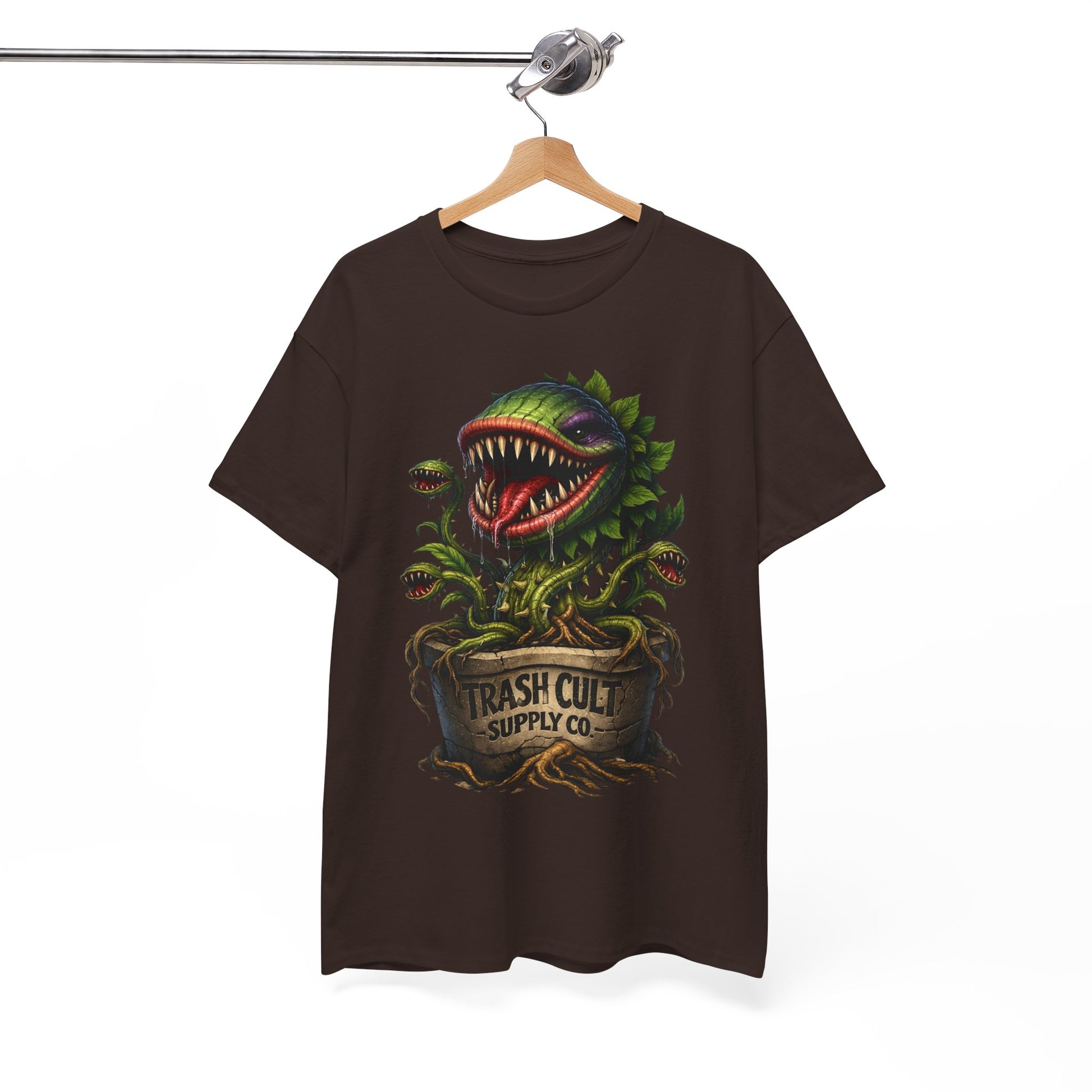 Carnivorous Plant Graphic Tee — "Trash Cult Supply Co." Potted Monster Shirt