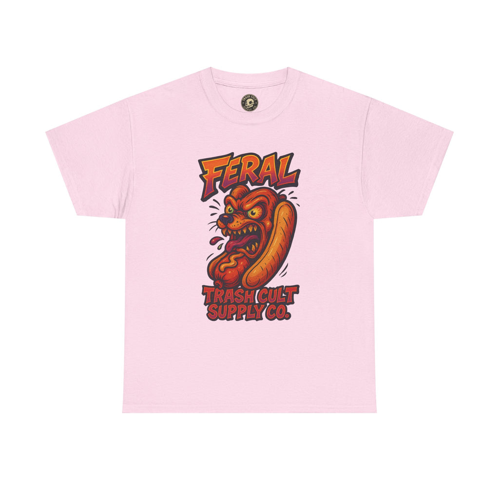Feral Hot Dog Shirt – Bold Trashcore Art Tee | Trash Cult Supply Co | Gildan 5000 Unisex Fit