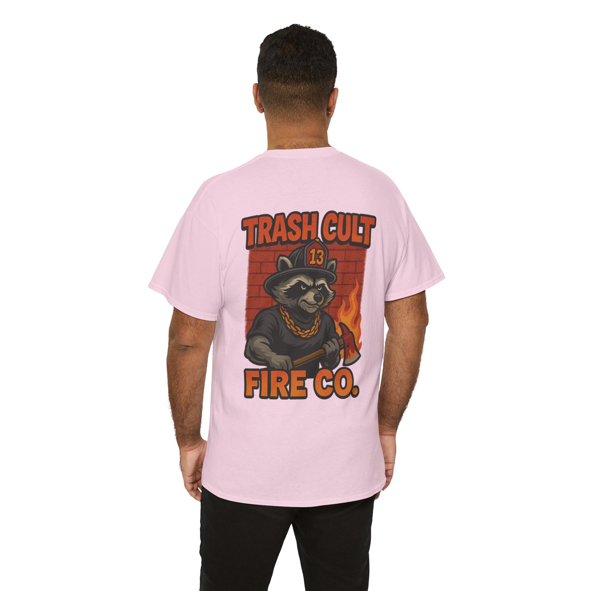 Trash Cult Fire Co. Unisex Tee - Quirky Raccoon Design, Fun Gift, Casual Wear, Firefighter Humor, Unique Apparel