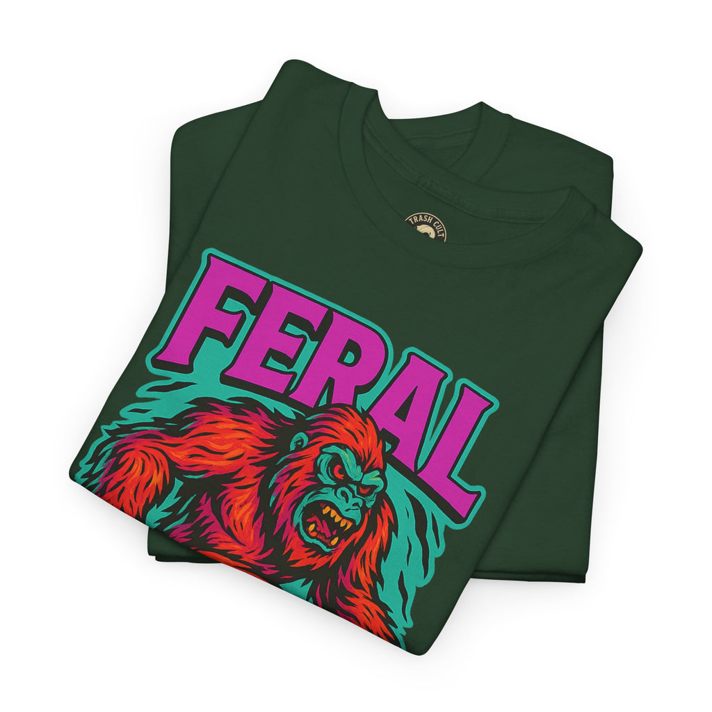 FERAL Bigfoot Shirt – Trashcore Bold Colors | Trash Cult Supply Co | Gildan 5000 Tee