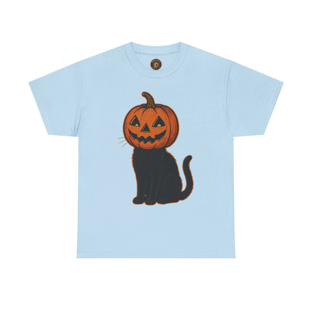 Black Cat Pumpkin Head Halloween T-Shirt – Jack O’Lantern Cat Design