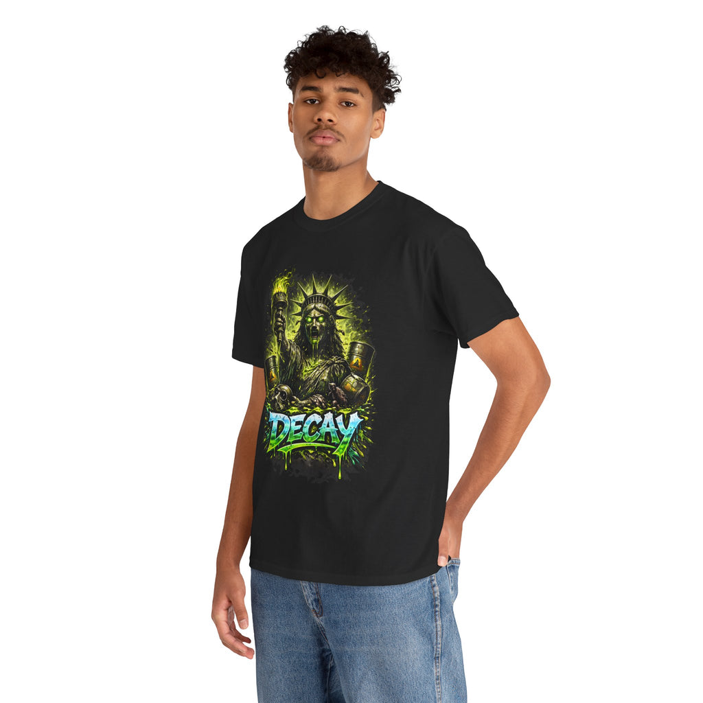 Decay Statue Graphic Tee — Grunge Horror Streetwear T-Shirt