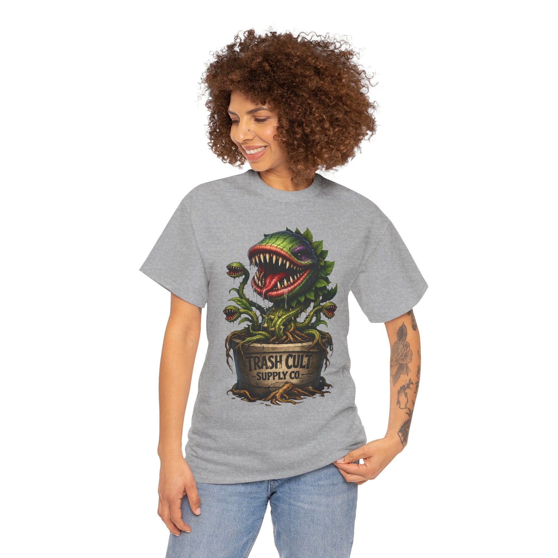 Carnivorous Plant Graphic Tee — "Trash Cult Supply Co." Potted Monster Shirt