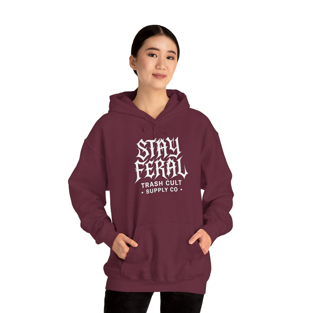 Stay Feral Gothic Hoodie – Trash Cult Supply Co Unisex Pullover
