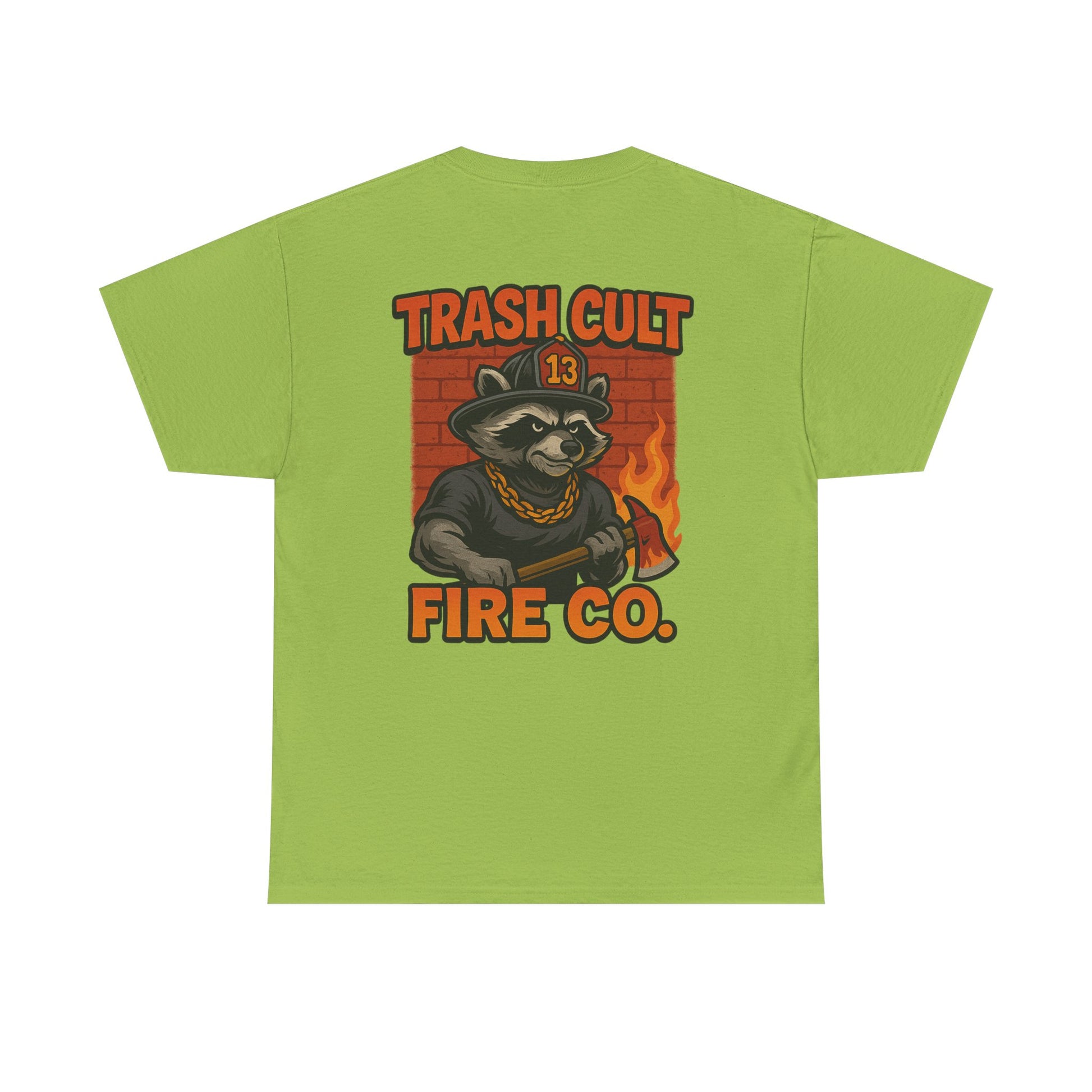 Trash Cult Fire Co. Unisex Tee - Quirky Raccoon Design, Fun Gift, Casual Wear, Firefighter Humor, Unique Apparel